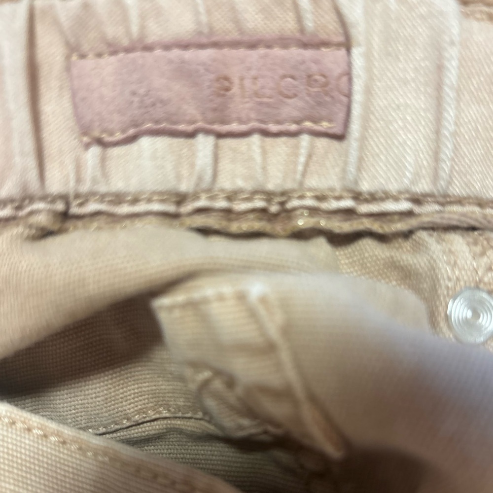 Pilcro Anthropologie Roamer Utility Cargo Pants Tan Distressed - Picture 4 of 6